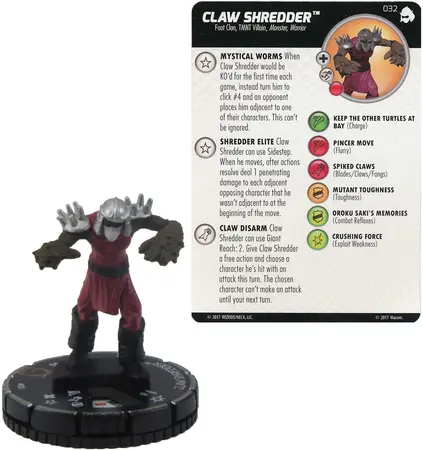 Claw Shredder #032 Chase Rare TMNT Shredder's Return Gravity Feed